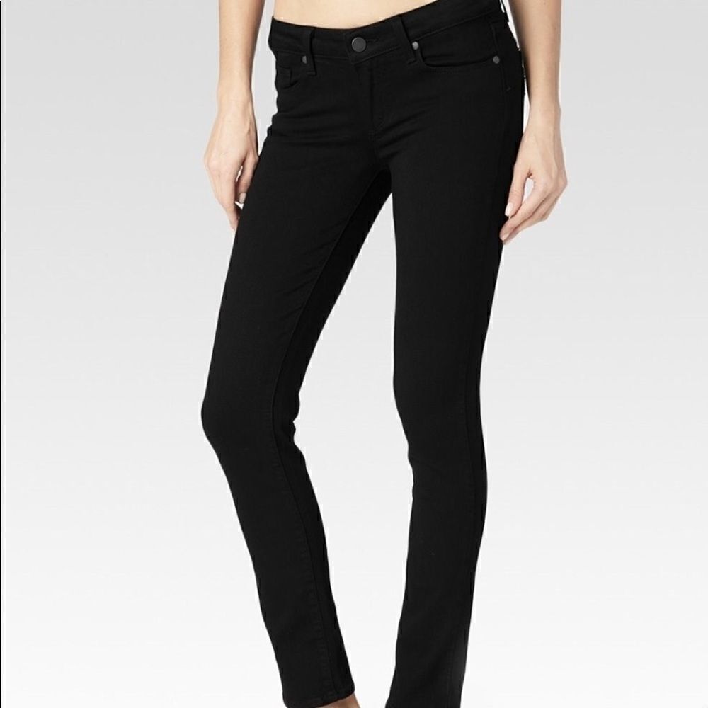 Paige Peg Skinny Jeans, Black